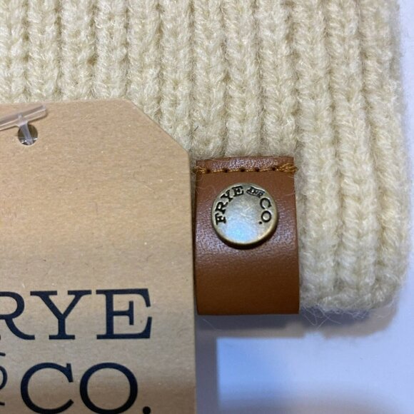 Frye & Co NWT Bark Dip Dye Beanie Salmon Rusty Orange Butter Creamy Tan Hat-OSFM - Picture 3 of 10